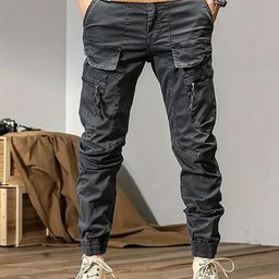 R.Code by The Roadster Life Co. Men Regular Fit High Rise Cotton Cargo Trousers-image-88