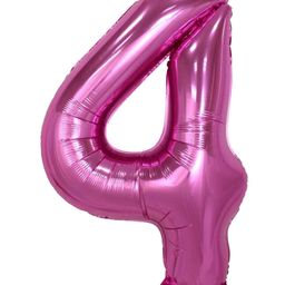 Shopperskart 4 Number Foil Balloon Pink - Height 40.64 cm-image-90