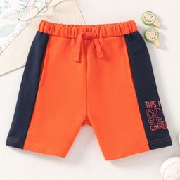 Babyoye Knee Length Shorts Text Print - Orange-picture-8