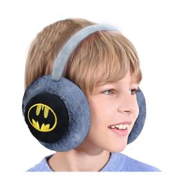 SYGA Children's Earmuffs Black batman Design Plush Warm Earmuffs Size-image-9