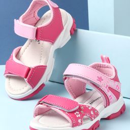 Cute Walk by Babyhug Velcro Closure Sandals - Pink-picture-27
