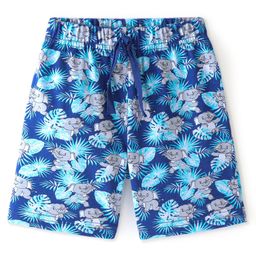 Babyhug Cotton Knit Shorts Elephant Printed - Navy Blue-image-62