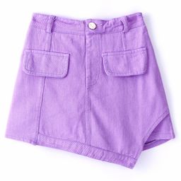 Kookie Kids  Skort with Pocket Detailing Solid Colour - Purple-image-91