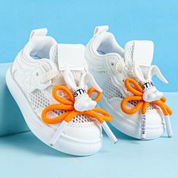 Babyoye Lace Up Casual Shoes - Orange-image-14