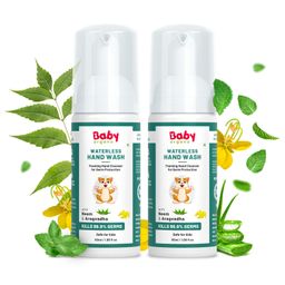 BabyOrgano Non Alcoholic 100% Natural Waterless Hand wash 99.9% Germ Protection Pack of 2 - 50 ml-image-5