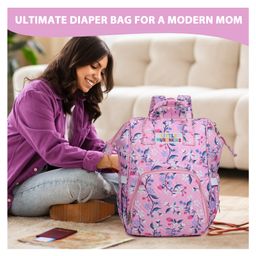 Little Munchkins Cute New Born Unisex Multipurpose Spacious light weight diaper backpack mothers nursing bag::color::baby pink-image-97