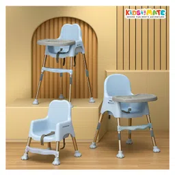Kidsmate 3-in-1 Baby High Chair | Adjustable Feeding & Activity Chair with Removable Tray | Footrest & Safety Belt Baby Chair for 6-36 Months | Lightweight, Easy to Clean | Up to 20kg - Light Blue-picture-4