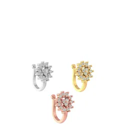 VAMA Gold-Plated Cubic Zirconia Stud Nosepin-7