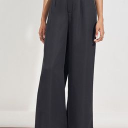 Styli Women Solid High Rise Wide Leg Belted Twill Pants-image-97