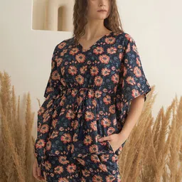 SANSKRUTIHOMES Printed V-Neck Pure Cotton Top With Shorts Co-Ords-picture-21