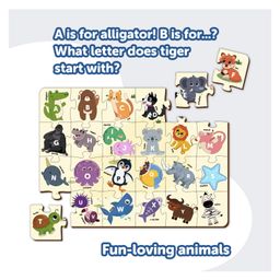 minileaves Mini Leaves Spell and Learn Alphabets Wooden Jigsaw Puzzle - 24 Pieces image 2