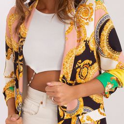 LULU & SKY Printed Open Front Blazer image 4