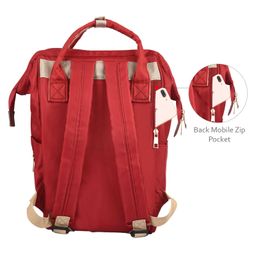 PACKNBUY Diaper Bag Backpack Stylish Multiuse Baby Bag for Travel - Red image 4