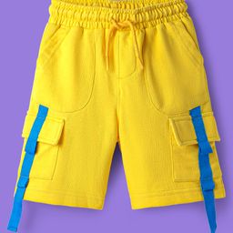OLLINGTON ST. Cotton Half Sleeves Printed Polo T-Shirt & Shorts Set - Multicolor & Yellow image 4