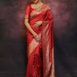Aldwych Woven Design Zari Banarasi Saree-picture-14