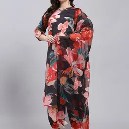 Anouk Rustic Women Floral Printed Regular Kurta with Trousers & With Dupatta-23