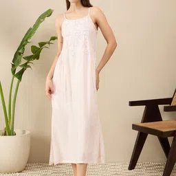 July Pink Printed Nightdress-image-95
