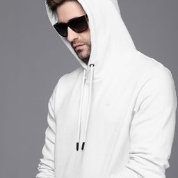 WROGN Men White Hooded Sweatshirt-image-64