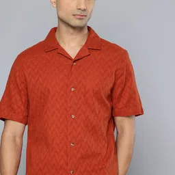 Levis Relaxed Fit Opaque Self Design Textured Pure Cotton Casual Shirt-image-21