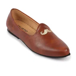 FAUSTO Men Pointed Toe Lightweight Memory Foam Mojaris image 3