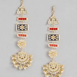 Peora Gold-Plated Crescent Shaped Chandbalis Earrings image 3