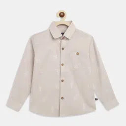 Tales & Stories Kids Beige Printed Full Sleeves Shirt-image-54