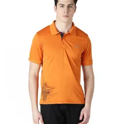 ALCIS Orange Printed Polo T-Shirt-image-55