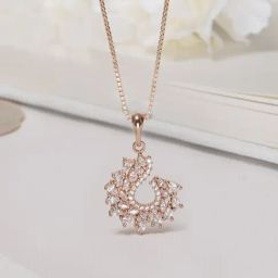 Zavya 92.5 Sterling Silver Glistening Pendant with Chain for Women-image-33