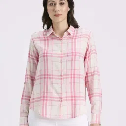 Pepe Jeans Pink Cotton Regular Fit Checks Shirt-picture-12