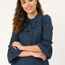 Style Quotient Women Teal Blue Solid Top-image-29