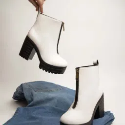 Shoetopia Kids White Casual Boots-picture-46