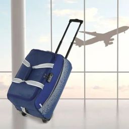Lavie Sport Cabin Size 45 Litres Pixel Wheel Duffle  Bag| Duffle Bag | 2 Wheel  Duffle Bag (Navy)-45