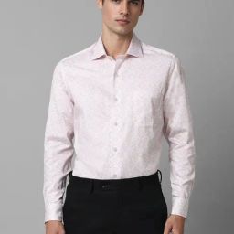 Louis Philippe White Cotton Regular Fit Printed Shirts-picture-36