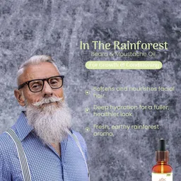 Pratha In The Rainforest Naturals Beard & Mustache Oil- 30 ml image 2