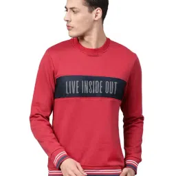 Alcis Red Printed Regular Fit Sweatshirt-image-19