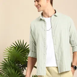 Mast & Harbour Men Striped Pure Cotton Casual Shirt-picture-29