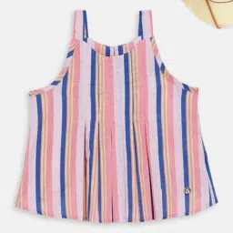 Blue Giraffe Kids Multicolor Cotton Striped Top-image-77