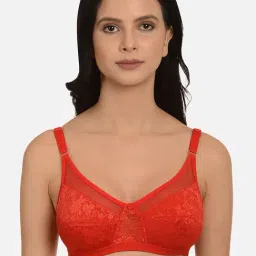 Mod & Shy Red Non Wired Non Padded Minimizer Bra-picture-2