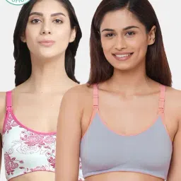 Inner Sense Multicolored Non Wired Non Padded Nursing Bra (Pack Of 2)-image-27