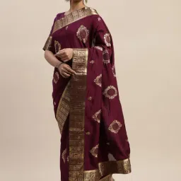 Ladusaa Vine Vichitra Silk Floral Saree with Bouse-picture-39