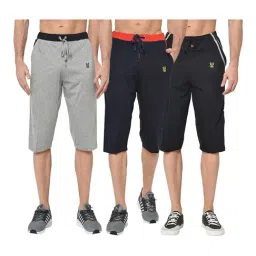 Vimal Jonney Multicolor Regular Fit Capris - Pack of 3-image-41