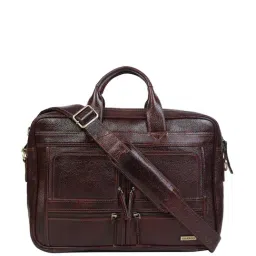 Teakwood Leathers Brown Leather Medium Messenger Bag-image-45