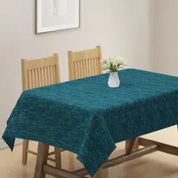 Klotthe Solid Green 300 TC Cotton Rectangle 6-Seater Table Cover-image-84
