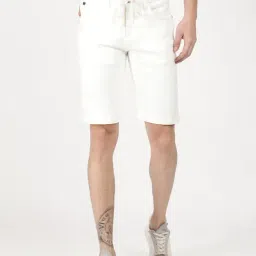 Wrangler Bleach White Regular Fit Denim Shorts-image-24