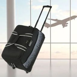 Lavie Sport Cabin Size 56 Litre Pixel Wheel Duffle  Bag| Duffle Bag | 2 Wheel  Duffle Bag (Black)-image-78