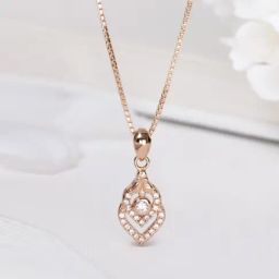 Zavya 92.5 Sterling Silver Hearty Elegance Radiant Pendant with Chain for Women-image-56
