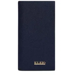 KLEIO Blue Solid Zip Around Wallet for Women-image-13