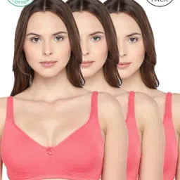 Inner Sense Pink Full Coverage Bra - Pack of 3-picture-4