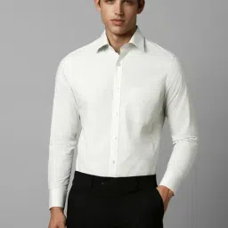 Louis Philippe White Cotton Regular Fit Printed Shirts-picture-49