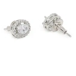 fabula Set of 2 Cubic Zirconia Studded Oval & Square Shaped Studs image 5